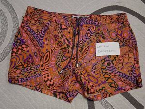 Mr turk mens size 30 rust orange beach swim trunks short abstract lined